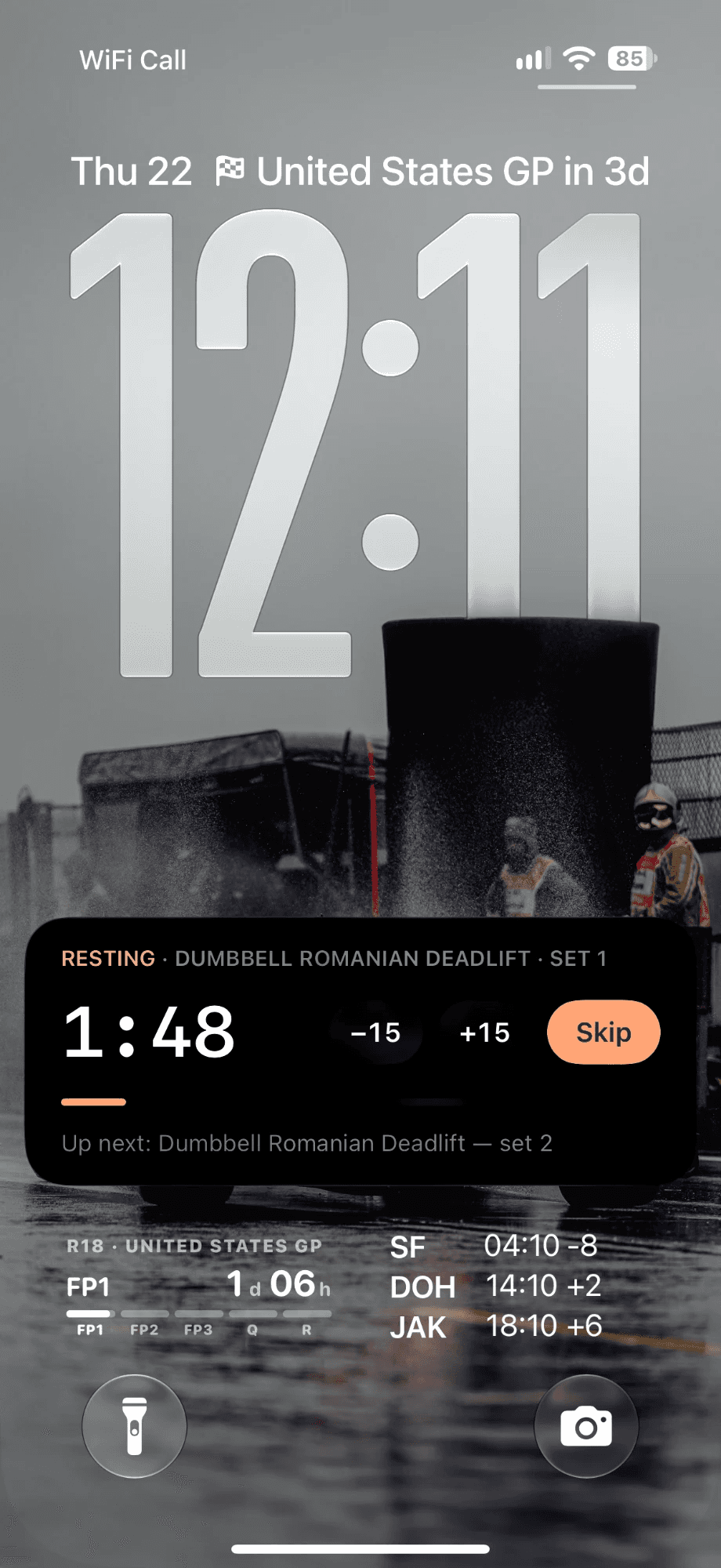 Rest timer Live Activity on the Lock Screen